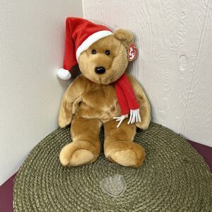 Ty Beanie Baby 1997 Holiday Teddy Bear Christmas Tag Protector 14”